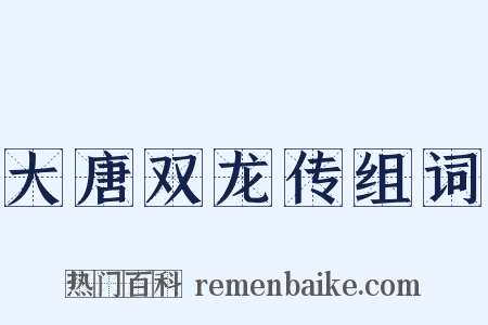 大唐双龙传组词是什么意思的图片